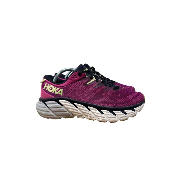 Hoka Gaviota 4 Womens 10 Running Shoes Festival Fuchsia Black Grape 1123199-FFBG - Picture 10 of 12